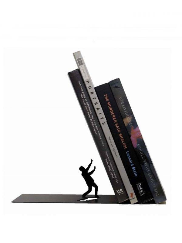 Metal Book Holder,minimal Book Shelf Decor,office Decoration,black Desktop Decoration,book