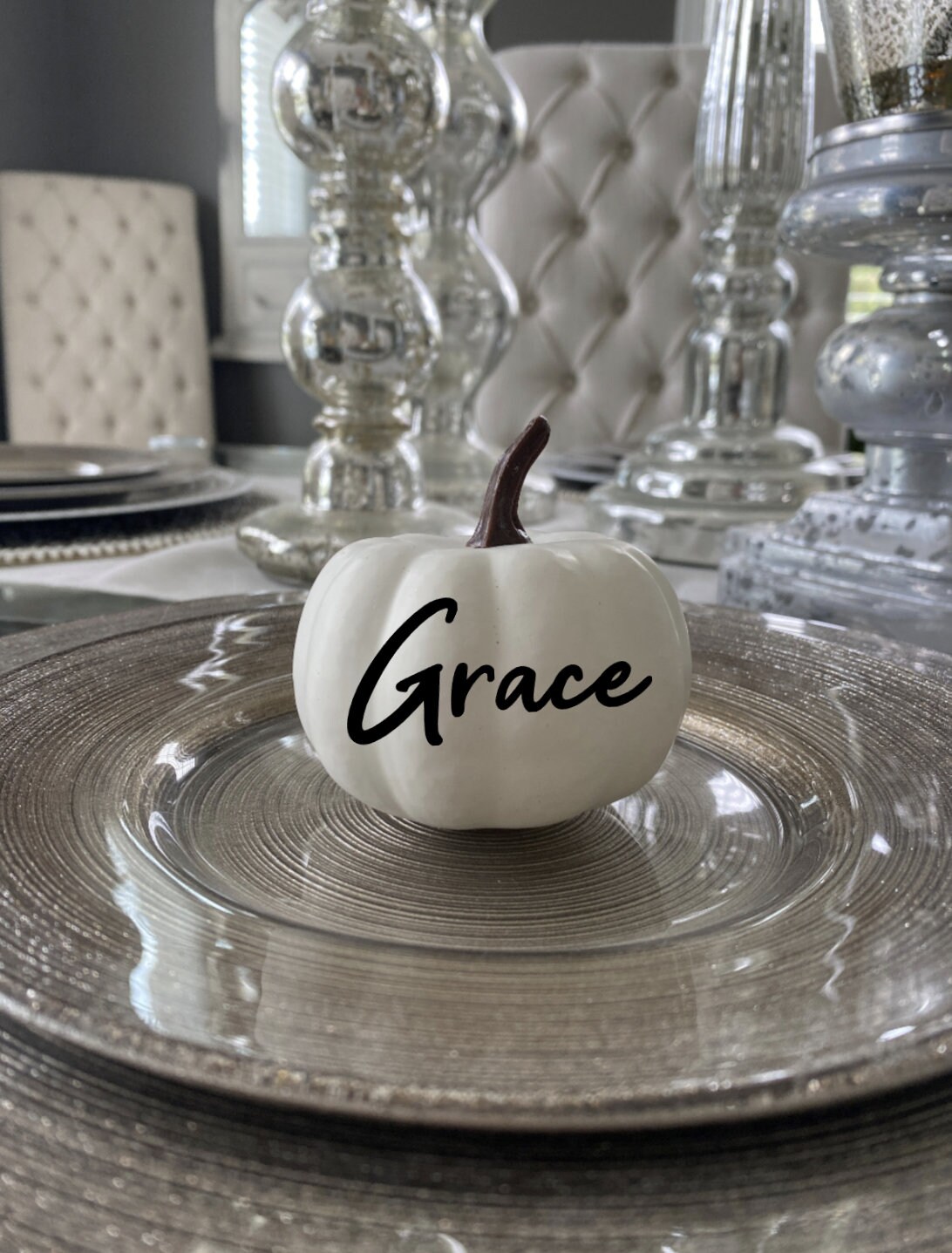 Personalized Pumpkin, Fall Wedding Decor, Custom White Pumpkin, Guest ...