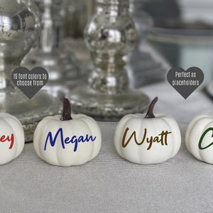 Personalized Pumpkin, Fall Wedding Decor, Custom White Pumpkin, Guest ...