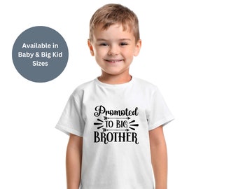 Promoted to Big Brother, Pregnancy Announcement Shirt, Sibling Gift Shirt, Baby Announcement, Birth Announcement, Boy Shirt, Photo Prop