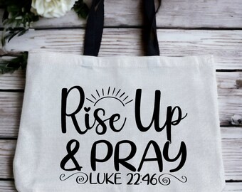Religious Tote Bag, Bible Verse Sayings, Bible Study Bag, Reusable Grocery Bag, Religious Gift Bag, Faith, Christian Bag, Scripture, Church