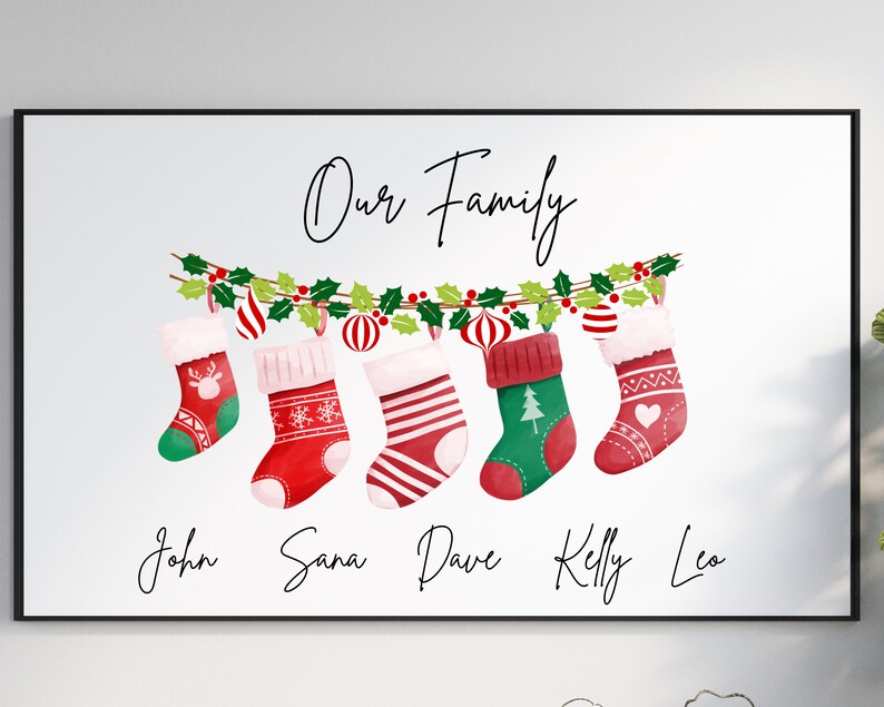 Personalised Christmas Stocking Print Christmas Stocking - Etsy UK