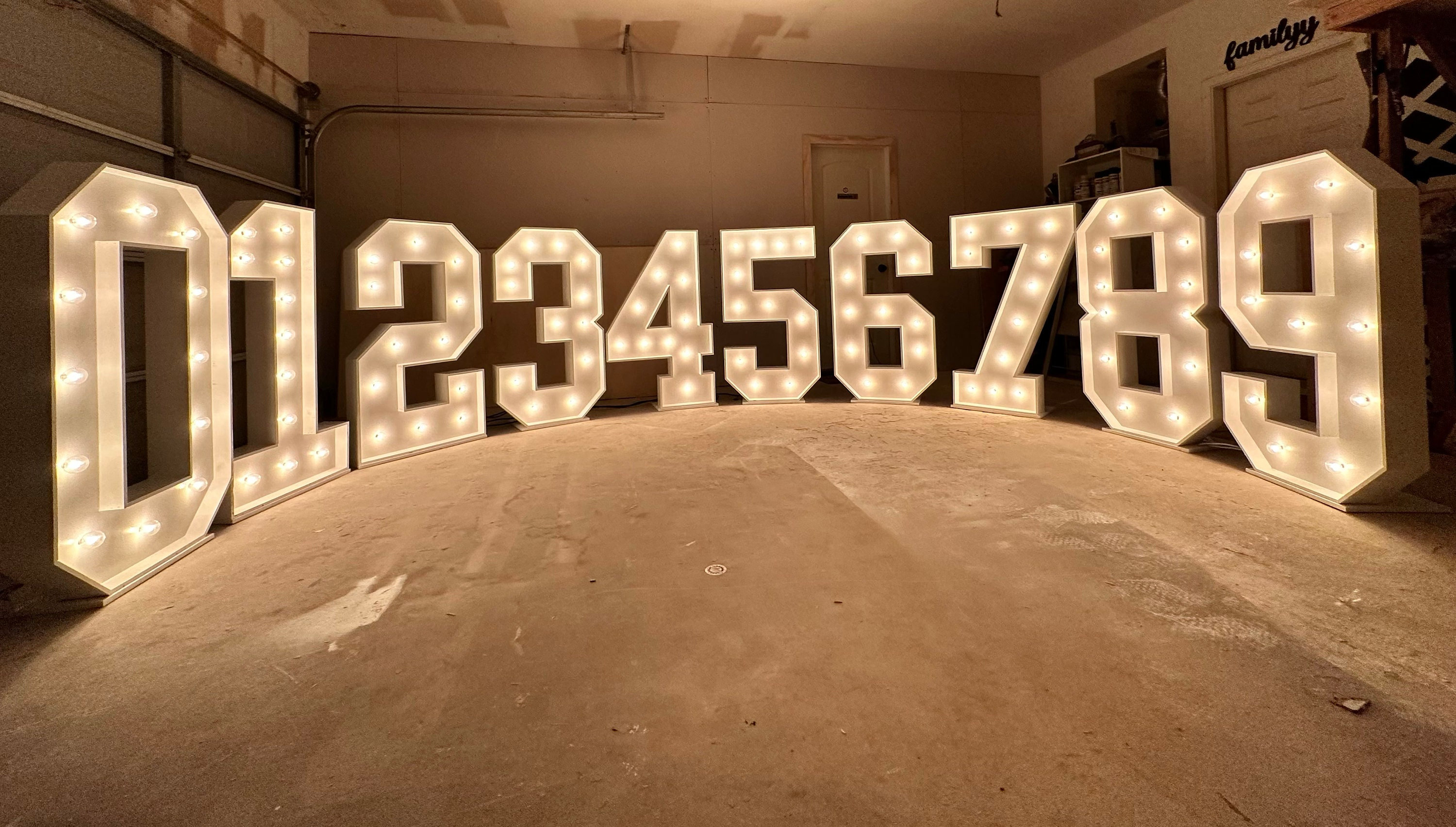 09 4FT Wood Lighted Marquee Numbers bulk Deal 0,1,2,3,4,5,6,7,8,9 Etsy