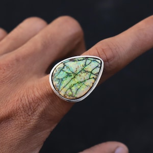 5 Design Ring, Monarch Opal Ring, Oval Monarch Opal, Solid 925 Silver Ring, Manmade Opal, Women Ring, Minimalist Ring, October Birthstone