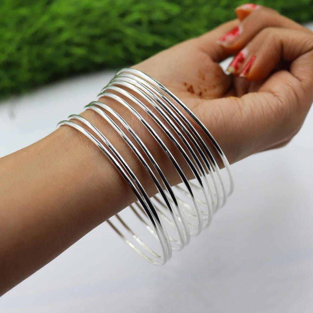 925 Sterling Silver Bangle, Simple Design Bangle, Beautiful