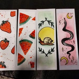 Watercolor bookmarks