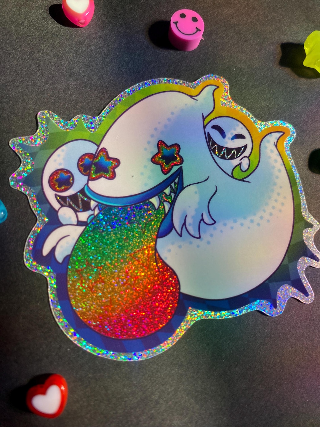 Boo Boom Holographic Sticker - Etsy