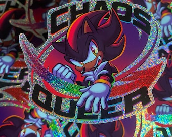 Chaos Queer Holographic Sticker