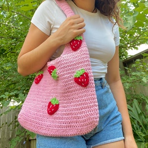 CROCHET PATTERN PDF Strawberry Bag image 5