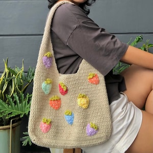 CROCHET PATTERN PDF Strawberry Bag image 3