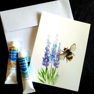 Original Watercolor Handmade Paper Art- Card for Friend on Special Occasion - Wildflower wall art