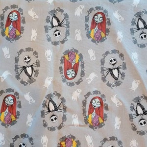 Jack and Sally Frames Tissu en coton, 100% coton, by the 1/2 yard