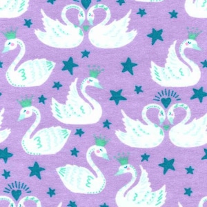 Schwan Prinzessin Baumwollstoff, Baumwoll quilting Stoff, 100% Baumwolle Flanell von der 1/2 Meter