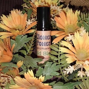 Flower Power Chest and Muscle Rub (10ml Essential Oil Roller Bottle)