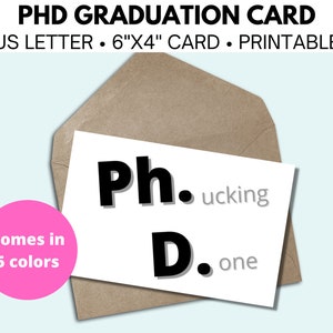 PhDone-kaart, PhD-kaart, PhD-wenskaart, grappige PhD-kaart, PhDone, wetenschap en STEM-kaart