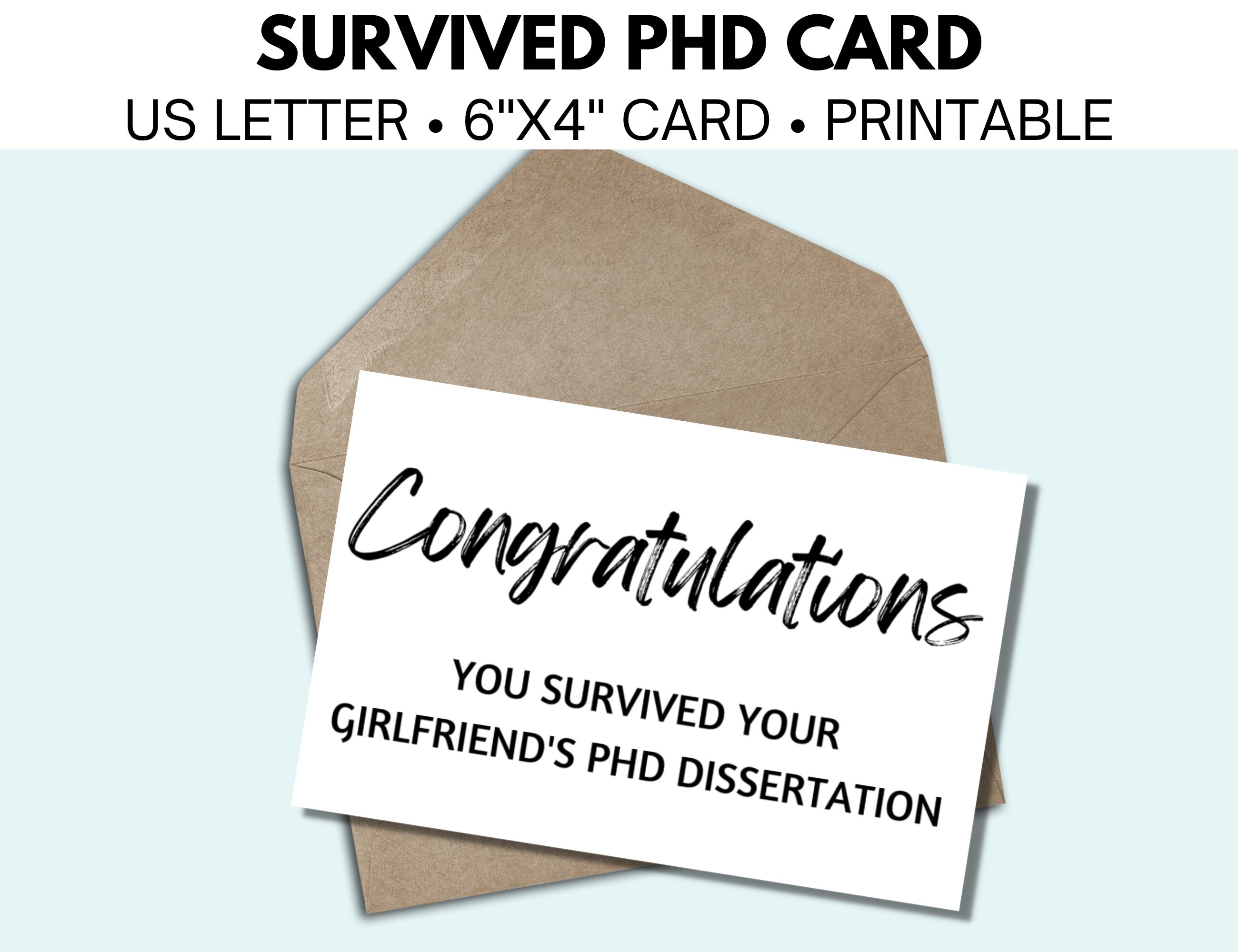 Funny Phd Girlfriend Card, Sarcastic Graduation Gift (digital Download) -  Etsy, image size:2600x2000