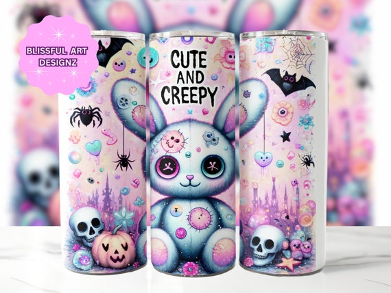 Pastel Goth Tumbler Wrap, 20 oz Skinny Tumbler Sublimation Design, Halloween Tumbler Wrap, Pastel Goth PNG, Trendy PNG, Digital Download