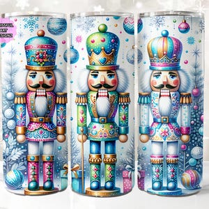 Verre casse-noisette Wrap 20 oz gobelet skinny Sublimation Design, emballage de verre casse-noisette de Noël, emballage de verre de Noël, téléchargement numérique