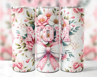 Mom Tumbler Wrap, 20 Unzen Skinny Tumbler Sublimation Design, Muttertag Tumbler Wrap, Instant Download