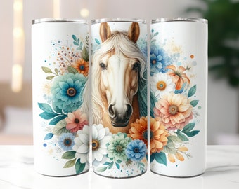 Pferd Tumbler Wrap, 20 Unzen Skinny Tumbler Sublimation Design, Pferd Tumbler Wrap, sofortiger digitaler Download