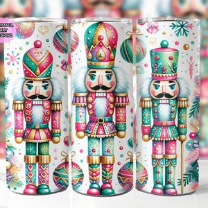 Casse-noisette 20 oz Skinny Tumbler Design en sublimation, emballage de verre casse-noisette de Noël, emballage de verre de Noël, téléchargement numérique