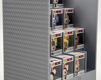Soda Coaster® Itsy Bitsy Steel Wrestling Ring Steps Inspired Display for Funko® Bitty Pops