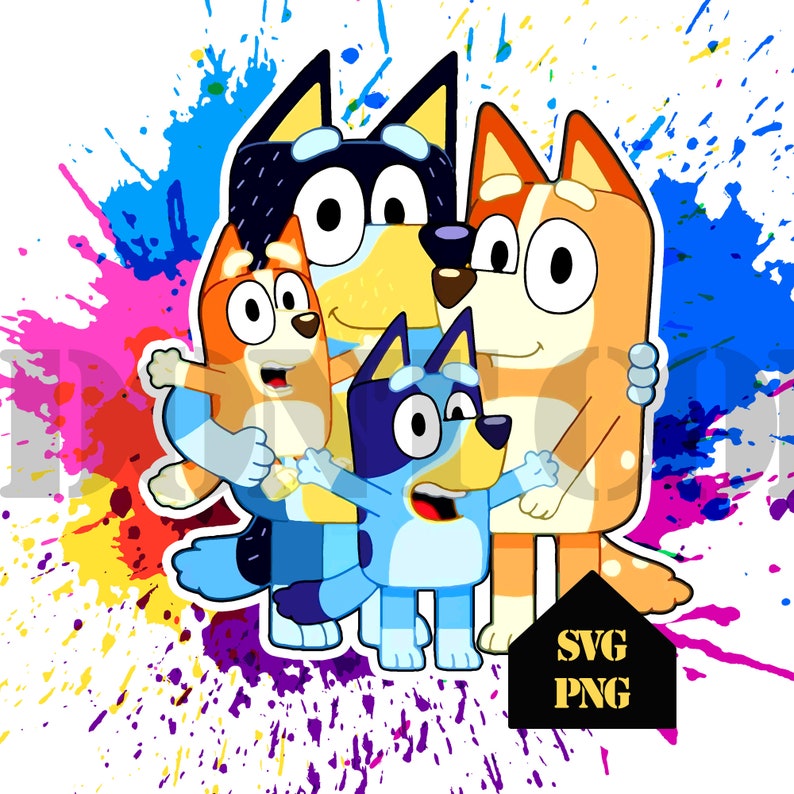 Bluey PNG Bluey Clipart Bluey Birthday for Silhouette Cut - Etsy Ireland