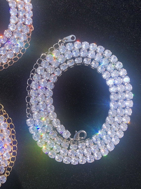 ROSGLD Tennis Necklace for Men Iced Out Chains Diamond 3MM India | Ubuy