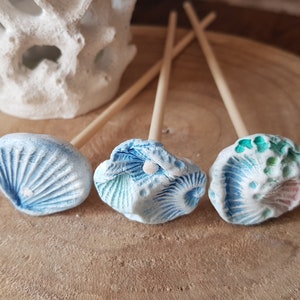 Reed Diffuser Sticks, Ocean Theme Decor, Handmade Clay Oil Diffuser for ...