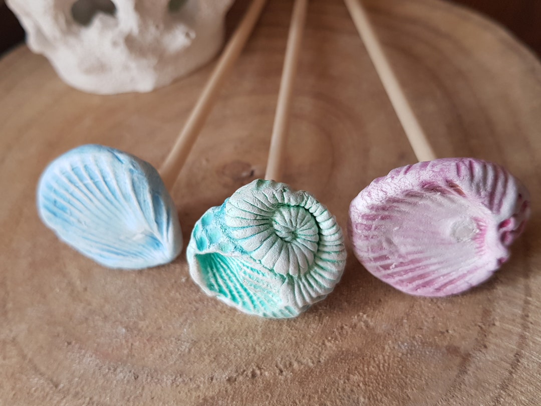 Reed Diffuser Sticks, Ocean Theme Decor, Handmade Clay Oil Diffuser for ...