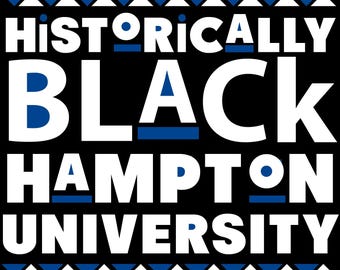 Historically Black Hampton University HBCU HU png , svg file for dtg, htv, and screen printing