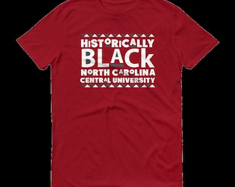 Historiskt svarta North Carolina Central University T-shirts Cardinal och Maroon Eagles