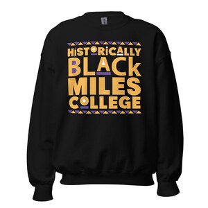 Historically Black Miles University Sweatshirt pullover Purple 90s style fonts