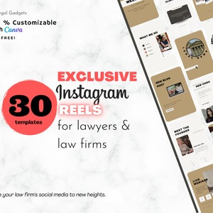 INSTAGRAM REELS for LAWYERS | Fully Editable Templates | Law Firm Marketing | Brand Awareness | Engagement Booster
