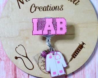 Carrete de credencial de laboratorio, Técnico de laboratorio, Técnico en flebotomía, Laboratorio, Médico, Regalo, Bata de laboratorio