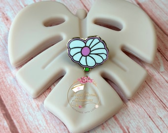 Wilted Daisy, Wilted Pink Daisy Pin, Enamel Nurse Pin, Medical, Flower, Cute, Nurse, Healthcare
