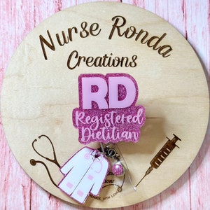 Registered Dietitian Badge Reel, RD Badge Reel, Dietician, Medical, Gift, Nutritionist