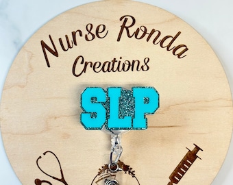 SLP Badge Reel, Speech Language Pathologist, Speech Therapist, Medical, Cute Badge Reel, Gift