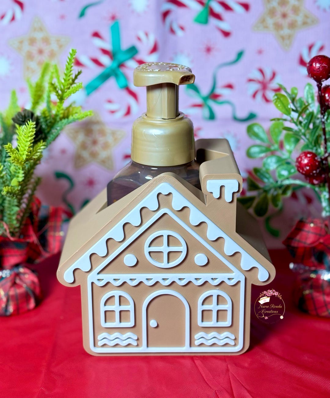 Gingerbread House Hand Soap Holder, Christmas Decor, Gift, Winter ...