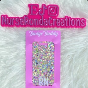 Anpassbarer Badge Buddy, personalisierter Badge Buddy, Badge Buddies, medizinisches Geschenk, Glitter Badge Buddies