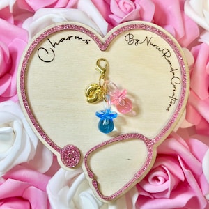 Badge Charm, Labor Delivery Nurse, NICU Nurse, Mother Baby Charm, Pediatrics Charm,  Baby Feet Pacifier Charm
