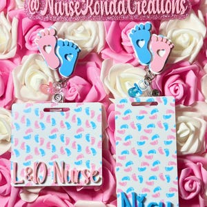 Badge Buddy, Labor and Delivery, NICU, Personalized Badge Buddy, Badge Buddies, Mother Baby Nurse, Medical Gift