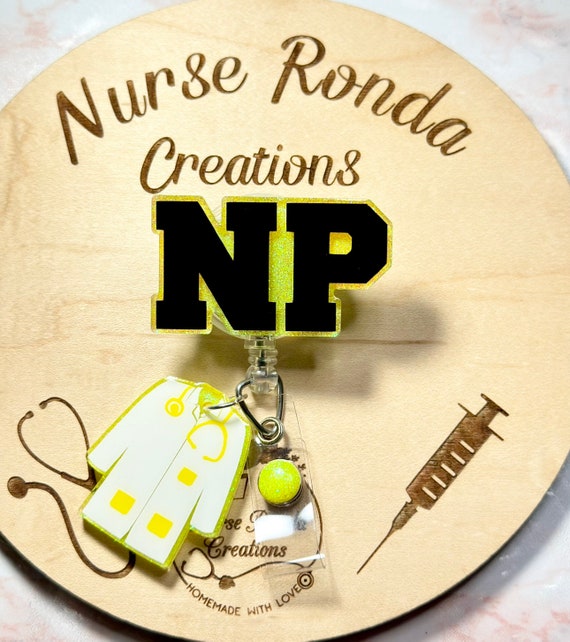 Buy NP Badge Reel, Nurse Practitioner ID Holder, Lab Coat, Medical, Gift  Online in India 