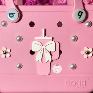 Tumbler Bogg Charm, Tumbler Charm, Bogg Bag Accessories, Conquette Bow Charm