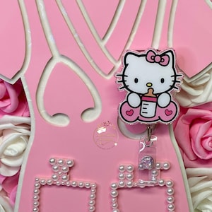 NICU Nurse Badge Reel,Pediatric Badge, NICU Nurses, Pink Badge Reel, Medical, Gift, Preemie Badge Reel, Mother Baby Badge