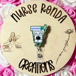 Doodle Badge Reel, Respiratory Therapist Badge Reel, Healthcare Workers, Funny Badge, RT Badge, Nurse Badge, Oxygen Tank Badge Reel, Nurse