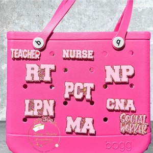 Bogg Bag Charms, Bogg Charms, Healthcare Bogg Charms, Nurse, Social Worker, RT, NP, Teacher, Gift, Bogg Decor, For Official Bogg Bag ONLY