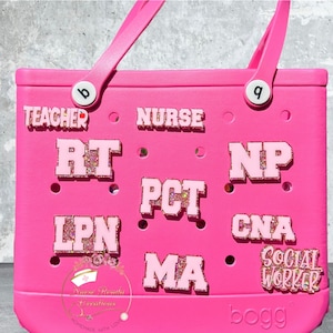 Bogg Bag Charms, Bogg Charms, Healthcare Bogg Charms, Nurse, Social Worker, RT, NP, Teacher, Gift, For Official Bogg Bag ONLY, Acrylic