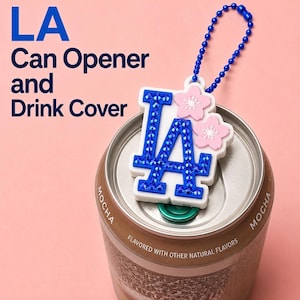 LA Bling blikopener, nagelbeveiliging, schattig, sleutelhanger, blikopener, blikopener en drinkdeksel, cadeau