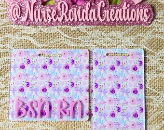 Badge Buddy, Personalized Badge Buddy, Badge Buddies, Roses, Bow, Gift